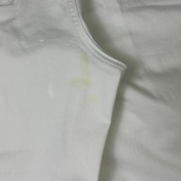 Talbots Women’s White Wide Leg Jeans Size 10 High Rise Button Front Cotton Blend - Picture 4 of 9